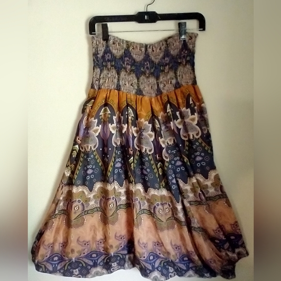 Romper/Harem pants Anthropologie Silk 100% Strapless Romper/Pants - Picture 5 of 16